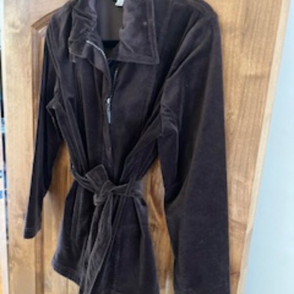 St. John  Sport Brown Velvet Jacket - Picture 6 of 8